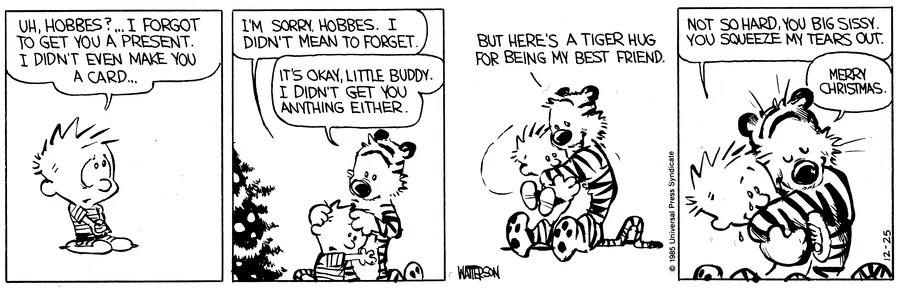 Calvin and Hobbes from December 25, 1985